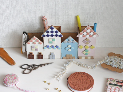 タイルのペン立て講座